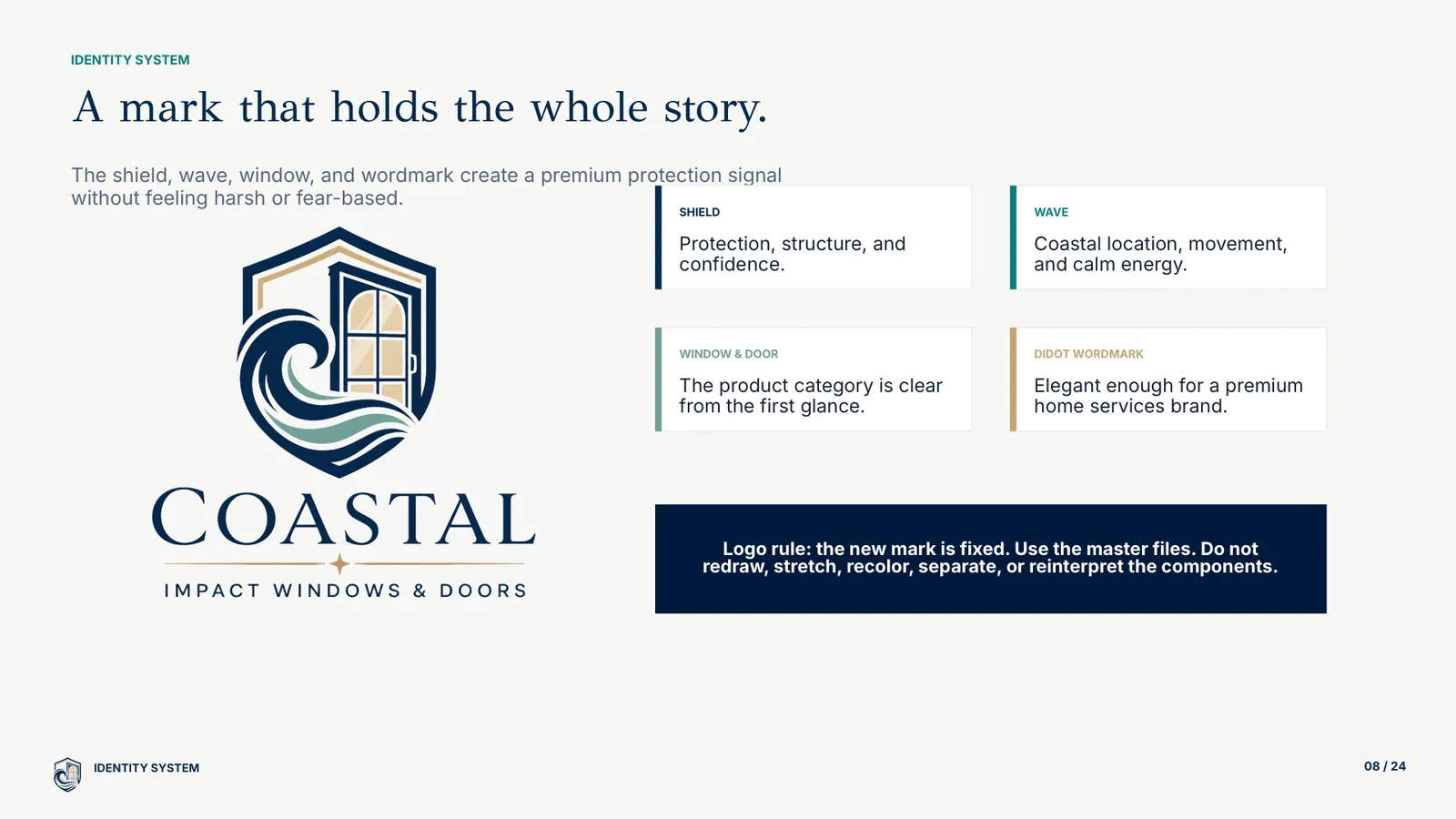 Coastal Impact identity system